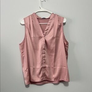 SHEIN Blush Pink V-Neck Blouse